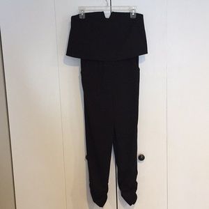 Black Strapless Romper